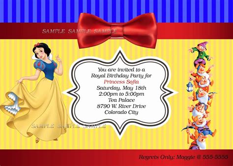Snow White Invitation Template Fresh Snow White Birthday Party