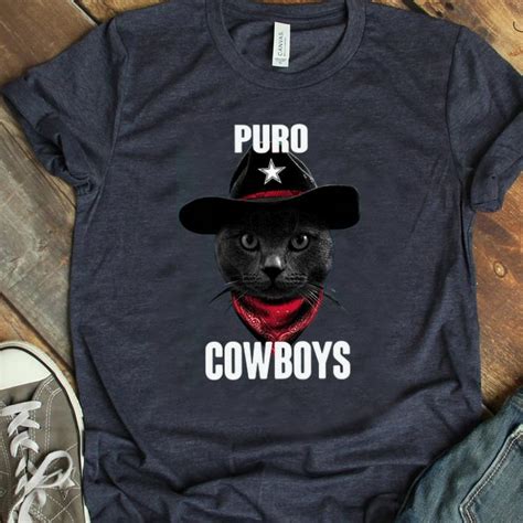 Premium Black Cat Puro Cowboys Shirt Hoodie Sweater Longsleeve T Shirt