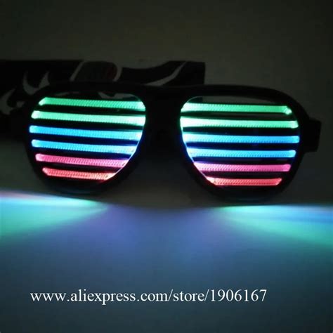 Rgb Colorful Led Luminous Party Glasses Flashing Voice Control Led