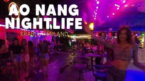 Ao Nang Krabi Nightlife Bars Street Food And Shopping Youtube