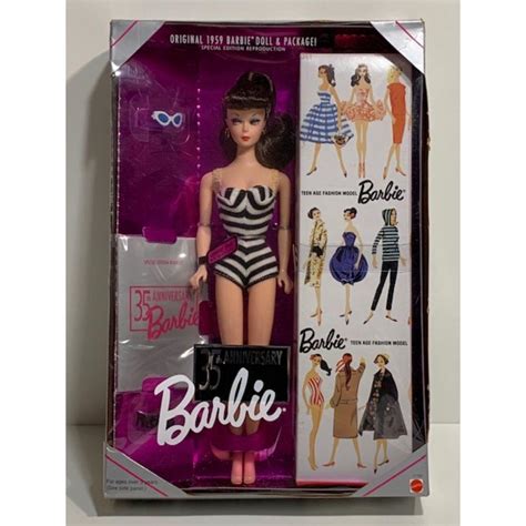 Sold Price 1959 Original Brunette Barbie Retro Anniversary Doll