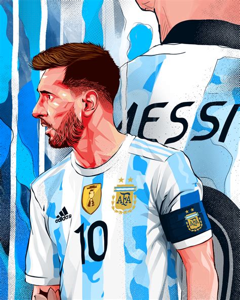 Lionel Messi Illustration Artwork Behance