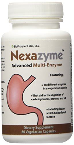 Nexazyme 18 Digestive Enzymes Multi Enzyme Supplement With Protease Amylase Lipase Cellulase