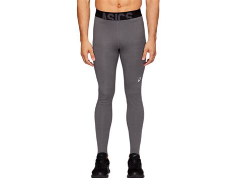 Mens M Thermopolis Tight Graphite Grey Heather Pants And Tights Asics