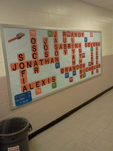 My Words With Friends Welcome Bulletin Board For My Second Grade Class