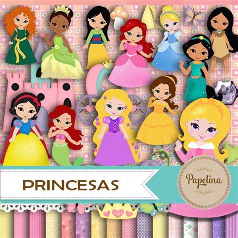 Kit Digital Princesas Cute Elo7 Produtos Especiais