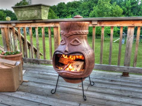 It burns wood and is well enclosed, so fire sparks or embers cannot escape the firehouse. Clay Chimney Fire Pit | Fire Pit Design Ideas