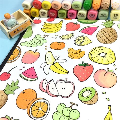 Fruit 50 Cute Fruit Easy Drawing 