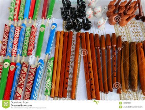 Wooden Flutes Stock Photo Image Of Objects Acoustic 100954002