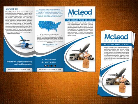 Serious Professional Trucking Company Brochure Design For Mcleod
