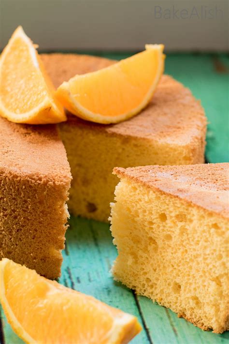 An Extremely Fluffy And Light Cake With The Subtle Orange Flavor This