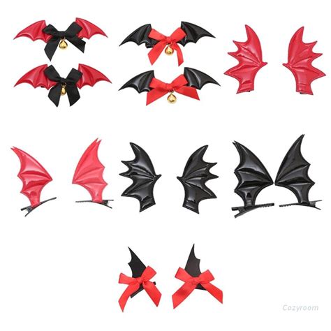 Cozy Goth Bat Wing Hair Clips Dancing Party Props Headwear Cosplay Halloween Costume Shopee