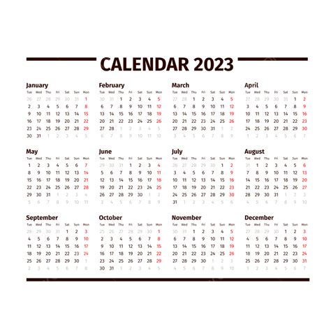 Calendario 2023 Png Pngwing Topheth Imagesee
