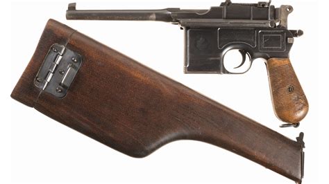 Mauser Model 1896 Broomhandle Semi Automatic Pistol With Stock Rock