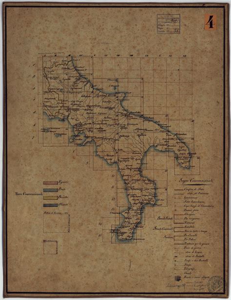 Carta Delle Province Continentali Dellex Regno Di Napoli Quadro Dunione