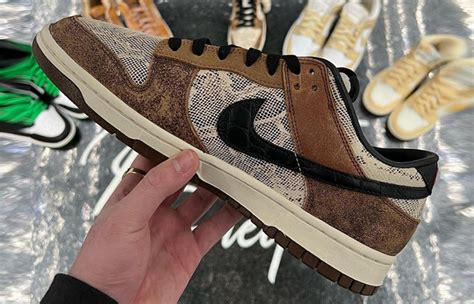 Nike Dunk Low Cojp Snakeskin Brown Where To Buy Fastsole