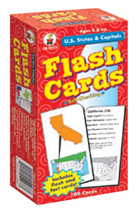 Carson Dellosa Us States And Capitals Flash Cards Learning Classroom