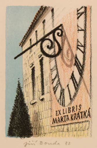Art Exlibris By Jiri Bouda For Marta Krátká
