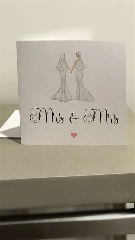 same sex wedding card etsy