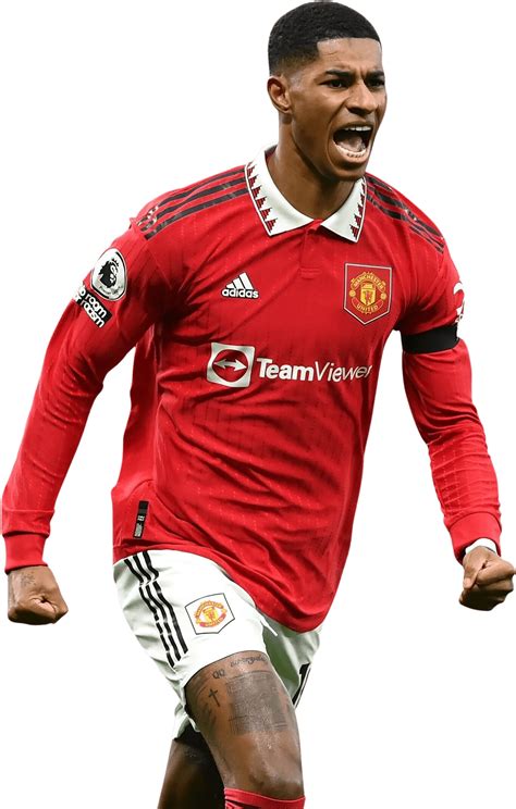 Marcus Rashford Manchester United Football Render Footyrenders