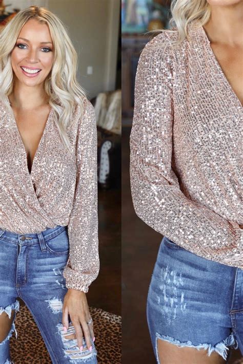 risky rose gold sequin bodysuit shopperboard