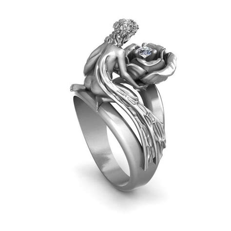 925 Sterling Silver Flower Goddess Sapphire Ringwedding Ring Etsy