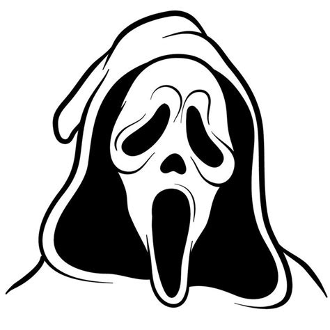 How To Draw Ghostface The Scream Mask Sketchok Drawing Guides