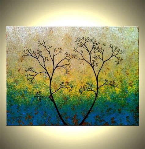 Copper Painting Texture Painting Abstract Tree Painting Canvas