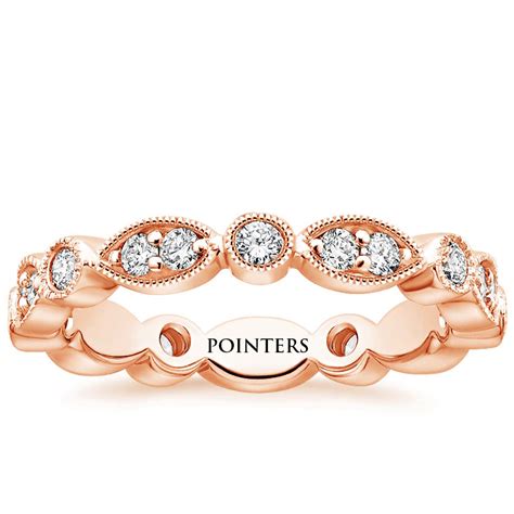K Rose Gold Odelia Eternity Diamond Ring Pointers Jewellers Fine Jewelry Retailer In Kuala