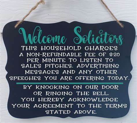 Welcome Solicitors Welcome Solicitors Sign No Soliciting Etsy