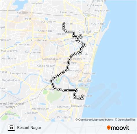 23c Route Schedules Stops And Maps Besant Nagar Updated