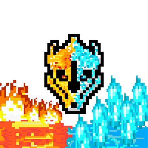 Pixilart Fire Vs Ice By Naruto4real