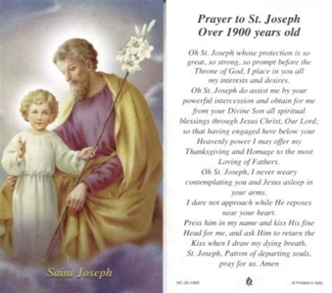 St Joseph Prayer Saint Joseph St Therese Prayer I Believe In Angels
