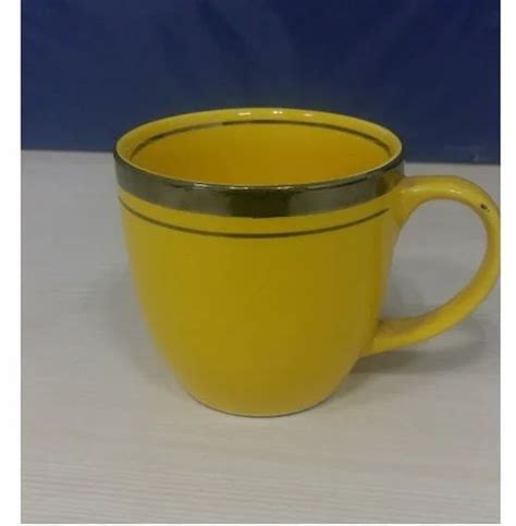 Ceramic Yellow Coffee Cup Packaging Type Box Capacity 150 Ml At Rs