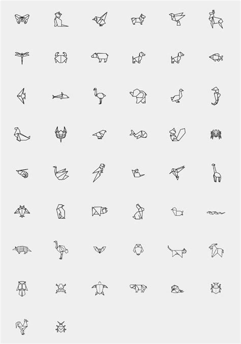 See more ideas about nápady na tetování, tetování, malé tetování. origami animal icon set preview 2 | Jednoduché kresby ...