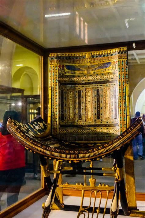Ceremonial Chair Of Tutankhamun In Museum Of Egyptian Antiquities Known