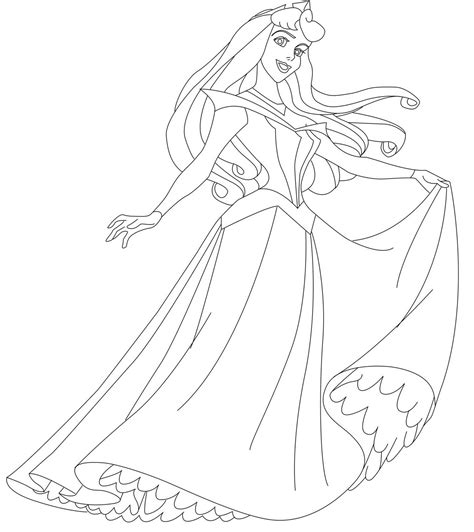 Princesa Bela Adormecida Disney Desenhos Preto E Branco Para Colorir