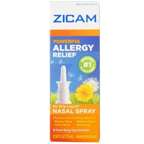 Zicam Powerful Allergy Relief No Drip Liquid Nasal Spray 050 Fl Oz Pack Of 2 191565439616 Ebay
