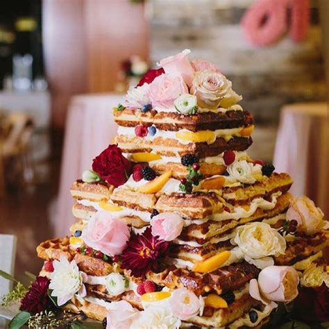 The Leige Waffle Cake Wedding Weddingcake Nontraditionalwedding