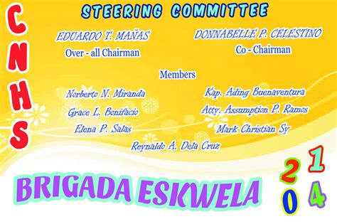 Cnhs Brigada Eskwela Steering Committee