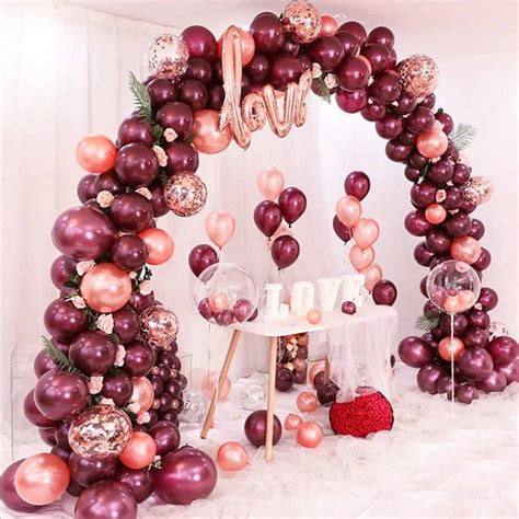 Rose Gold Burgundy Bridal Shower Elegant Wedding Ideas