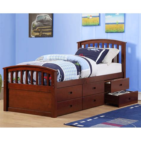 Donco Kids Twin Slat Bed With Drawers Wayfair