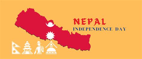 Nepal National Day Banner For Independence Day Anniversary Flag Of