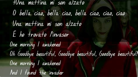 Literally, bella means beautiful (said of a female subject) and ciao means hi or bye, depending on context. Bella Ciao Lyrics and Translation In English - YouTube