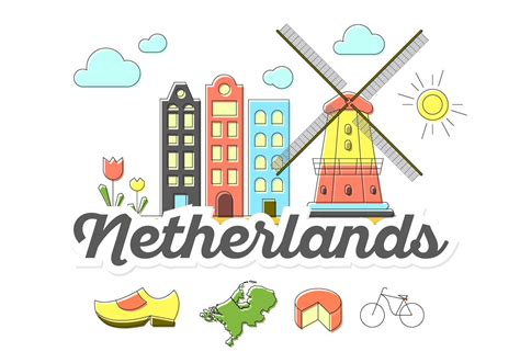 Netherlands Icons Simple Icon Icon Collection Cartoon Images