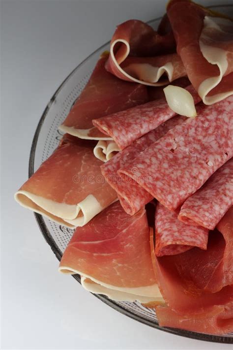 Plate Of Cold Cuts Stock Photo Image Of Food Dish Studio 85002524