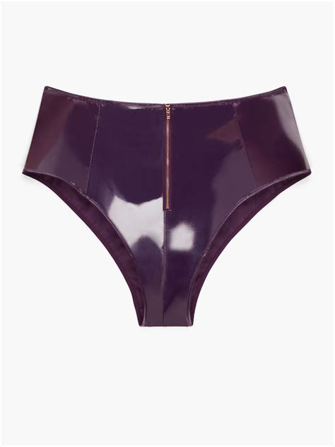 leather tease vinyl booty short in purple savage x fenty germany