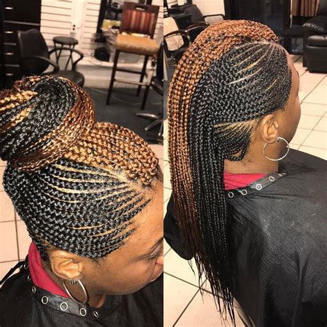 Get your haircut done today and wow your friends and family with these amazing natural hairdos for black women with read also: #mohawk #mohawkbraids #hairbyqueenbee #shecute #sheloveit ...