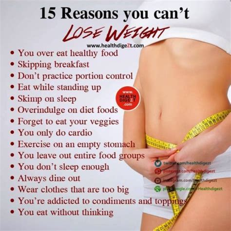 15 Reasons You Cant Lose Weight Funzug Com