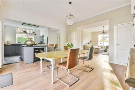 Premium Photo Combined Kitchen And Dining Room